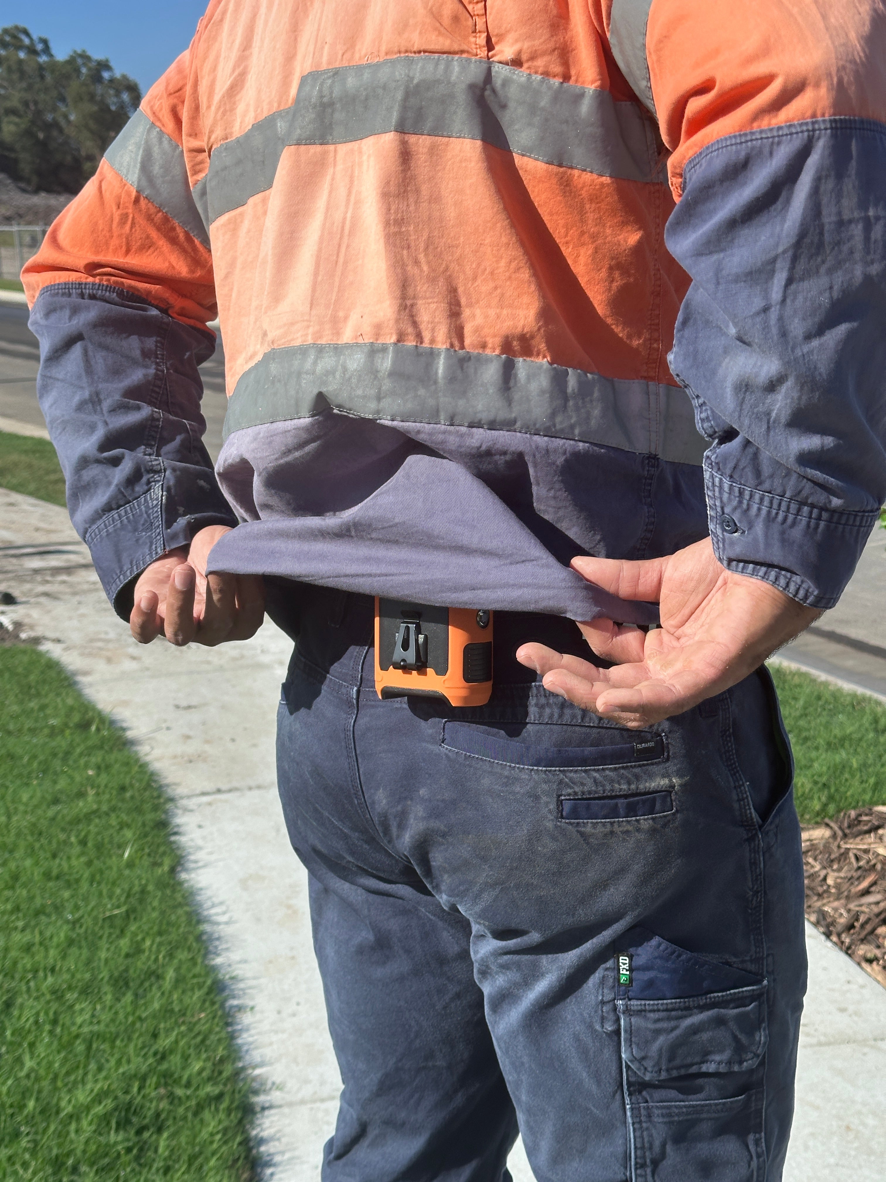 Tradecool portable waist fan onsite