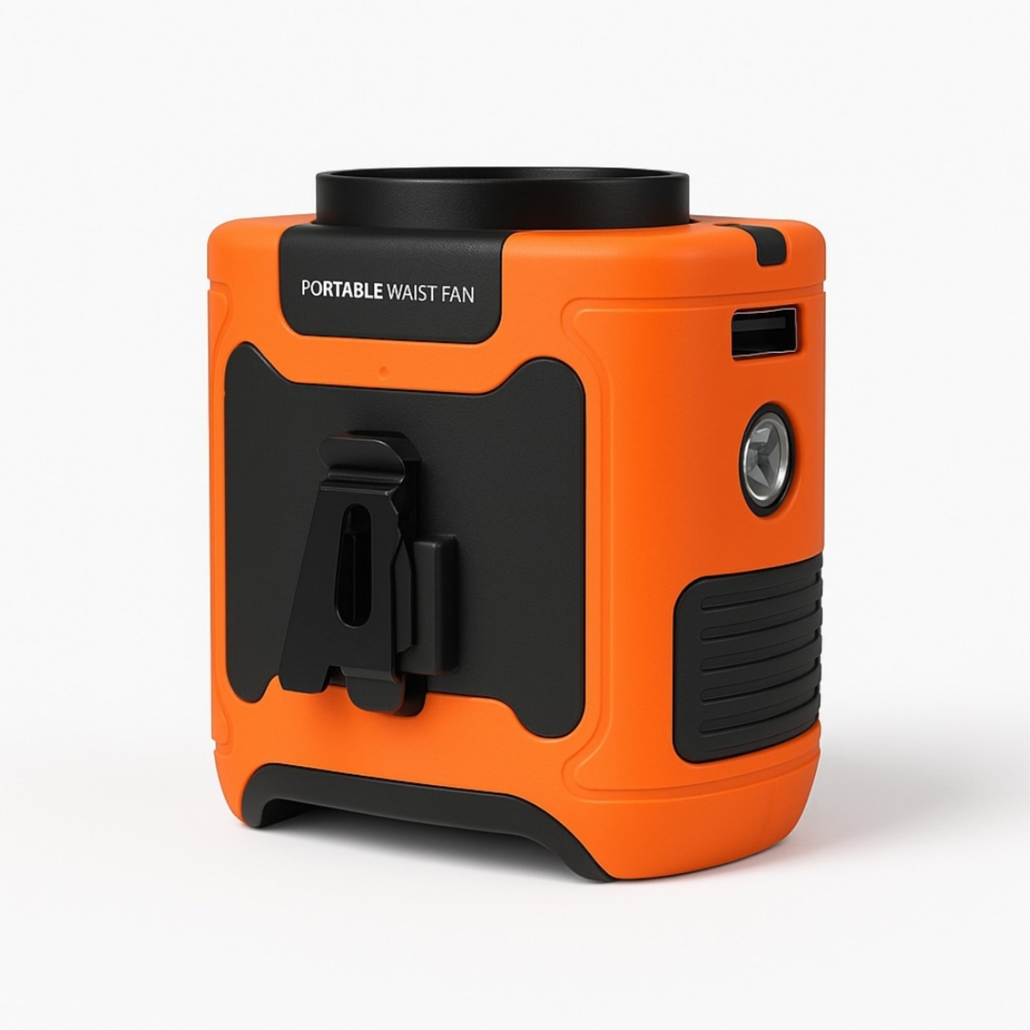 Orange portable waist fan from Tradecool